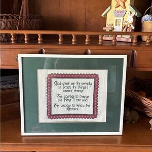 Framed Serenity Prayer Wall Art